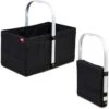 Achilles Einkaufskorb Handle-Box, Faltbar, Schwarz, 40 X 24 X 20cm