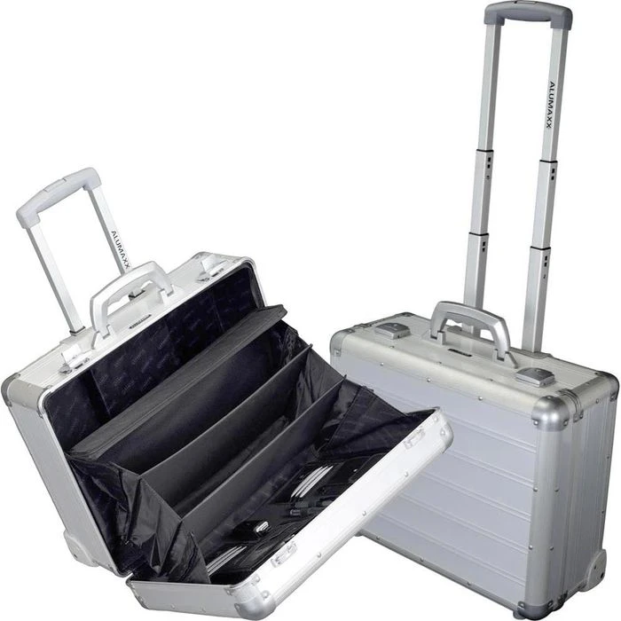 Alumaxx Business-Trolley Galaxy 45163, Aluminium, Mit Laptopfach, Silber 6 Alumaxx Business-Trolley Galaxy 45163, Aluminium, Mit Laptopfach, Silber – Bild 4
