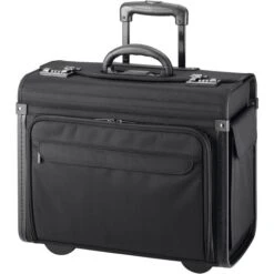 D&N Pilotenkoffer Business & Travel 2871, Trolley, Polyester, Mit Laptopfach, Schwarz, 38L