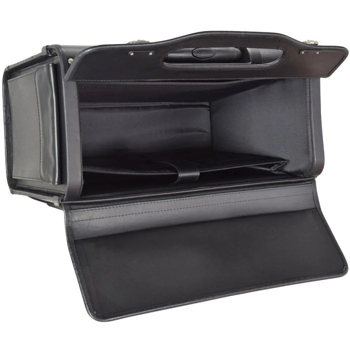 D&N Pilotenkoffer Business & Travel 2872, Trolley, Kunstleder Nappa Optik, Schwarz, 39L 5 D&N Pilotenkoffer Business & Travel 2872, Trolley, Kunstleder Nappa Optik, Schwarz, 39L – Bild 3