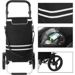 Songmics Einkaufstrolley KST03BK, Klappbar, Mit Kühlfach, Bis 25kg, Schwarz 13 Songmics Einkaufstrolley KST03BK, Klappbar, Mit Kühlfach, Bis 25kg, Schwarz -Eastpak Shop 8d62ee4fda9930d86760fcd699d68096a3e3bc8c einkaufstrolley songmics kst03bk klappbar