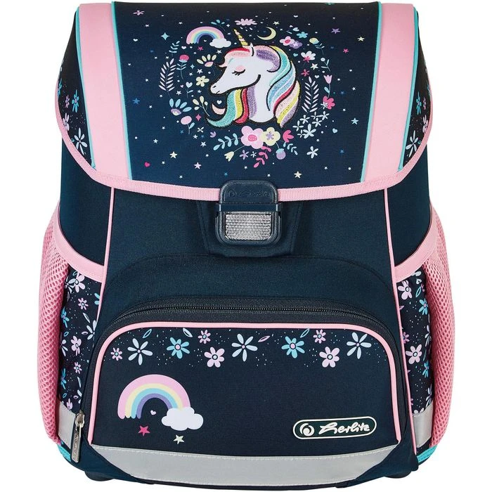Herlitz Schulranzen Loop Plus Unicorn, 50037377, Für Mädchen, Blau / Rosa, 4-teiliges Set 4 Herlitz Schulranzen Loop Plus Unicorn, 50037377, Für Mädchen, Blau / Rosa, 4-teiliges Set – Bild 2