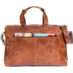 Almadih Reisetasche Kane, Echt Leder, Braun Deluxe, 19 Liter, 50cm, Größe S -Eastpak Shop 9289b7f663274d9e92f001a77be6e4bbe17e629f reisetasche almadih kane