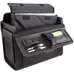 Alternative view of Dermata Pilotenkoffer 1340, Trolley, Echt Leder, Mit Laptopfach, Schwarz