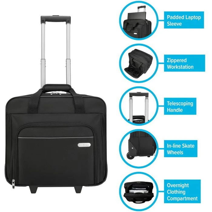 Targus Business-Trolley Executive, TBR003EU, Polyester, Mit Laptopfach, Schwarz, 31L 9 Targus Business-Trolley Executive, TBR003EU, Polyester, Mit Laptopfach, Schwarz, 31L – Bild 7