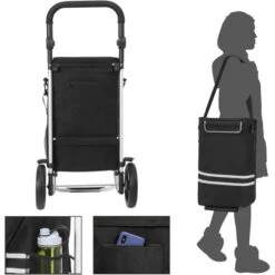 Songmics Einkaufstrolley KST03BK, Klappbar, Mit Kühlfach, Bis 25kg, Schwarz 14 Songmics Einkaufstrolley KST03BK, Klappbar, Mit Kühlfach, Bis 25kg, Schwarz -Eastpak Shop 94ef56440b9eb88b228225912ff8e08eed406428 einkaufstrolley songmics kst03bk klappbar