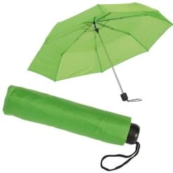 Böttcher-AG Regenschirm Taschenschirm, Hellgrün, Manuell, Länge Geschlossen 23,5cm