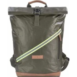Greenburry Rucksack Aviator Waterproof, 5914, Roll-Top, Oliv, Laptopfach, Baumwolle, 18L, 44cm