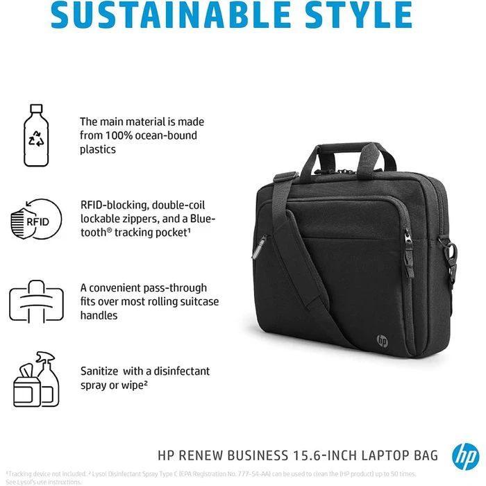 HP Laptoptasche Renew Business 3E5F8AA, Bis 15,6 Zoll / 39,6 Cm Laptops, Polyester 7 HP Laptoptasche Renew Business 3E5F8AA, Bis 15,6 Zoll / 39,6 Cm Laptops, Polyester – Bild 5