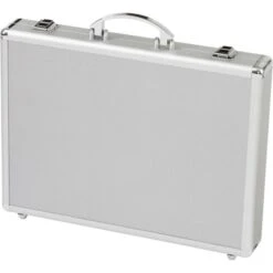 Alumaxx Aktenkoffer 45112 Minor, Silber, Aluminium, Mit SchnappverschlĂŒssen