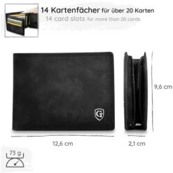 GenTo Geldbörse Manhattan, Kunstleder, Herren, RFID Schutz, Münzfach, Druckknopf, Schwarz -Eastpak Shop 9ef7acd3198eda0eb9864deffc6cbdebe0509774 geldboerse gento manhattan kunstleder
