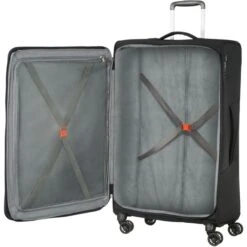 AmericanTourister Reisekoffer Summerfunk Spinner, Weich Trolley 4 Rollen Schwarz 119L, 79cm Größe XL -Eastpak Shop a0a251eb67bca0b52a50628b92a90cd7e38f6ed8 reisekoffer americantourister summerfunk spinner