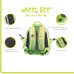 Wheel-Bee Kinderrucksack Kiddy Bee, Mit LED-Licht, Grün, 3-6 Jahre, 10 Liter, 260g -Eastpak Shop a4fdf17e95096e6e4eb58376e89204f0283c6e55 kinderrucksack wheel bee kiddy bee mit led licht
