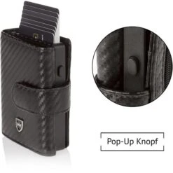Kronenschein Geldbörse Pop-UP, GZ-01C, Echt Nappaleder, Herren RFID Schutz Münzfach Reißverschluss Carbon -Eastpak Shop aae418014f5d942a3b561de2cc71d59fda8690f8 geldboerse kronenschein pop up echt nappaleder