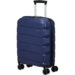 AmericanTourister Reisekoffer Air Move Spinner, Hartschale, 4 Rollen, Blau, 32,5L, 55cm, Größe S