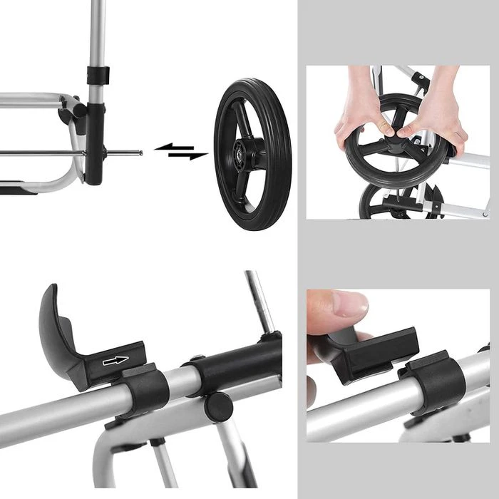 Songmics Einkaufstrolley KST03BK, Klappbar, Mit Kühlfach, Bis 25kg, Schwarz 9 Songmics Einkaufstrolley KST03BK, Klappbar, Mit Kühlfach, Bis 25kg, Schwarz – Bild 7