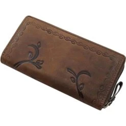Alternative view of Böttcher-AG Geldbörse 1046, Echt Leder, Damen RFID Schutz Münzfach Reißverschluss Cognac