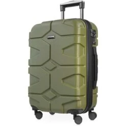 Hauptstadtkoffer Reisekoffer X Kölln, Hartschale, Trolley 4 Rollen, Olivgrün, 50 L, 55cm, Größe S