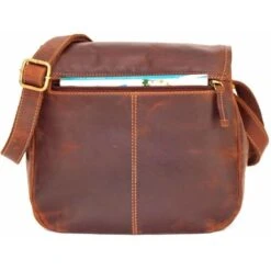 Almadih Umhängetasche Miki, Damen, Echt Leder, 27 X 21 X 10cm, Braun Vintage -Eastpak Shop bf11dab306e817bcb118ab8ff819e7b0edea76be umhaengetasche almadih miki damen