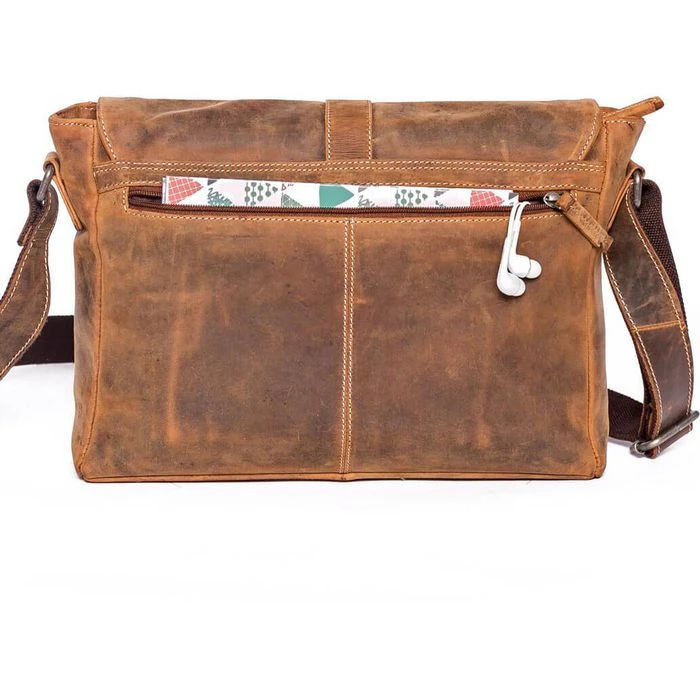 Almadih Umhängetasche Jordan, Herren, Echt Leder, 32 X 25 X 11cm, Braun Vintage 7 Almadih Umhängetasche Jordan, Herren, Echt Leder, 32 X 25 X 11cm, Braun Vintage – Bild 5