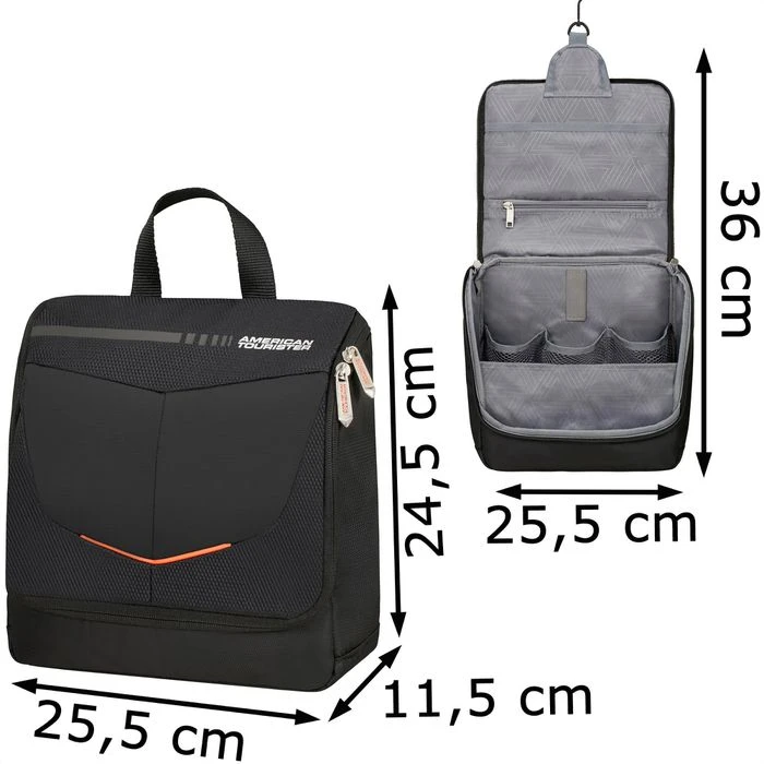 AmericanTourister Kulturbeutel Summerfunk, 7 Liter, Breite 25,5cm, Polyester, Schwarz 5 AmericanTourister Kulturbeutel Summerfunk, 7 Liter, Breite 25,5cm, Polyester, Schwarz – Bild 3