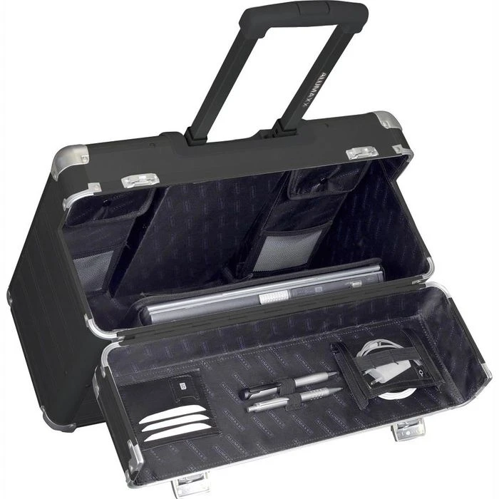 Alumaxx Pilotenkoffer Discovery 45166, Trolley, Aluminium, Mit Laptopfach, Schwarz 4 Alumaxx Pilotenkoffer Discovery 45166, Trolley, Aluminium, Mit Laptopfach, Schwarz – Bild 2