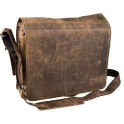 Pride And Soul Umhängetasche Ben 47138, Echt Leder, 37 X 33 X 13cm, Braun