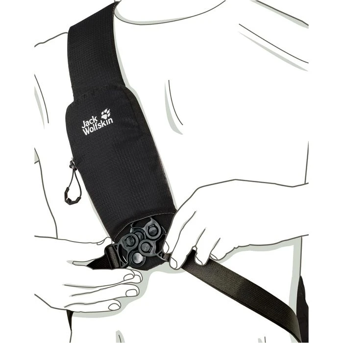 Jack Wolfskin Jack-Wolfskin Umhängetasche Delta Bag Air, 2008652, Polyamid, 24 X 45 X 10cm, Schwarz 5 Jack Wolfskin Jack-Wolfskin Umhängetasche Delta Bag Air, 2008652, Polyamid, 24 X 45 X 10cm, Schwarz – Bild 3
