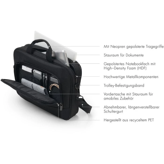 Dicota Laptoptasche Eco Top Traveller Base, D31671-RPET, Bis 17,3 Zoll / 43,9 Cm Laptops, Recyceltes PET 7 Dicota Laptoptasche Eco Top Traveller Base, D31671-RPET, Bis 17,3 Zoll / 43,9 Cm Laptops, Recyceltes PET – Bild 5