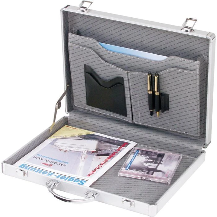Alumaxx Aktenkoffer 45112 Minor, Silber, Aluminium, Mit Schnappverschlüssen 4 Alumaxx Aktenkoffer 45112 Minor, Silber, Aluminium, Mit Schnappverschlüssen – Bild 2