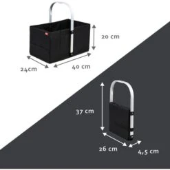 Achilles Einkaufskorb Handle-Box, Faltbar, Schwarz, 40 X 24 X 20cm -Eastpak Shop d1c9b76000ffbc5153206588d395f913c78738b8 einkaufskorb achilles handle box