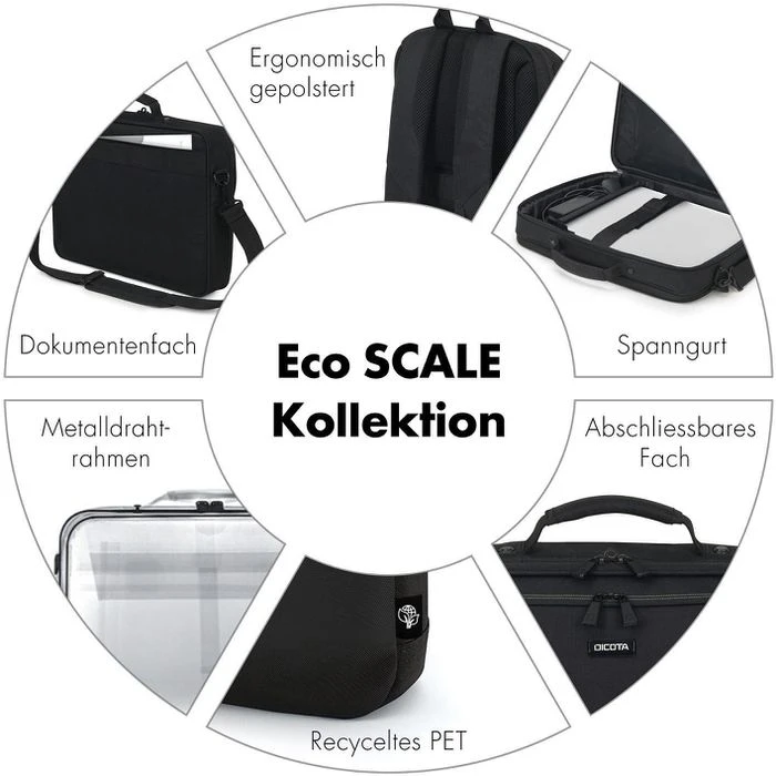 Dicota Laptoptasche Eco Multi Scale, D31430-RPET, Bis 14,1 Zoll / 35,8 Cm Laptops, Recyceltes PET 8 Dicota Laptoptasche Eco Multi Scale, D31430-RPET, Bis 14,1 Zoll / 35,8 Cm Laptops, Recyceltes PET – Bild 6