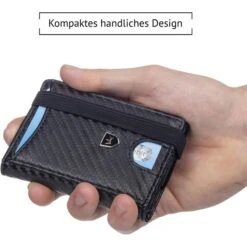 Kronenschein Geldbörse GC-01, Kunstleder, Carbon, Slim Wallet Herren RFID Schutz Kompaktes Münzfach -Eastpak Shop d8ac2dd07a1d6ad216fb00ac5a33c04128b02d24 geldboerse kronenschein gc 01 kunstleder carbon