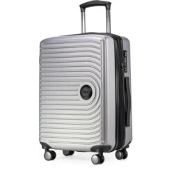 Hauptstadtkoffer Reisekoffer Mitte Hartschale, Trolley 4 Rollen, Silber, 55 Liter, 55cm, Größe S