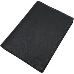 MJ-Design-Germany Geldbörse Echt Leder, Herren, Münzfach, Druckknopf, Schwarz