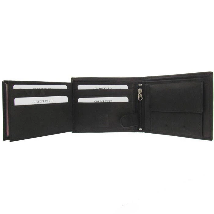 Iwea Geldbörse G-3001, Echt Leder, Herren, Münzfach, Druckknopf, Schwarz 5 Iwea Geldbörse G-3001, Echt Leder, Herren, Münzfach, Druckknopf, Schwarz – Bild 3