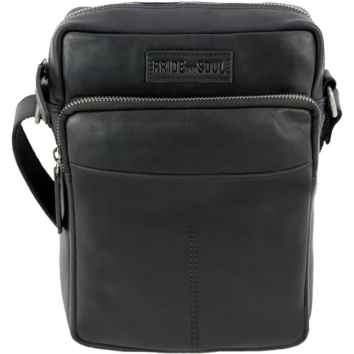 Pride&Soul Umhängetasche Port, 47535, Echt Leder, 18 X 25 X 6cm, Schwarz 3 Pride&Soul Umhängetasche Port, 47535, Echt Leder, 18 X 25 X 6cm, Schwarz