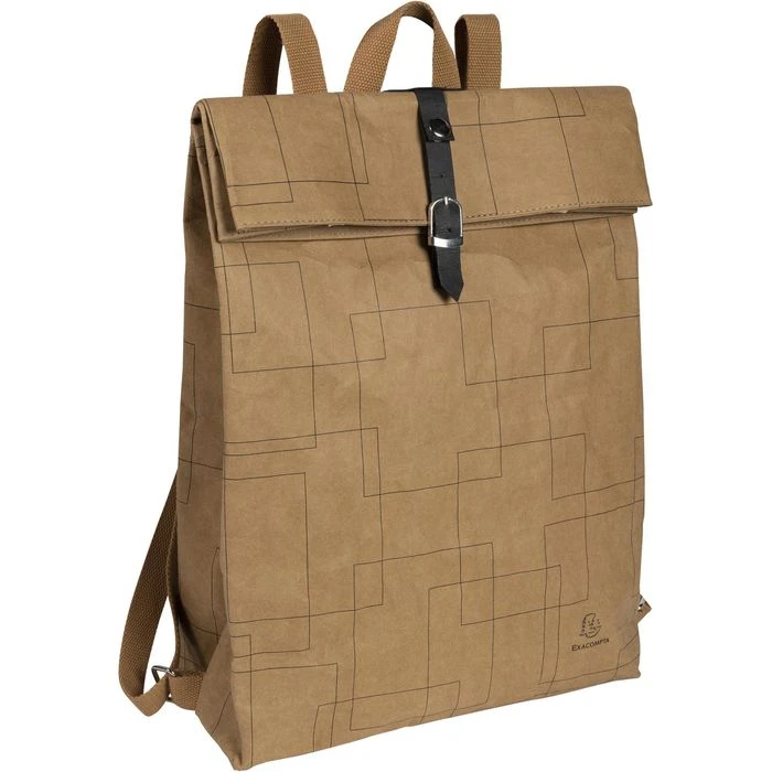 Exacompta Rucksack Eterneco 17640E, Roll-Top, Braun, Laptopfach, Papier, 17L, 43cm 3 Exacompta Rucksack Eterneco 17640E, Roll-Top, Braun, Laptopfach, Papier, 17L, 43cm