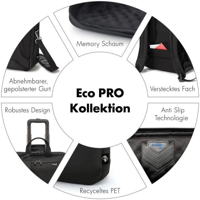 Dicota Laptoptasche Eco Top Traveller Pro, D30843-RPET,bis 15,6 Zoll / 39,6 Cm Laptops, Recyceltes PET 8 Dicota Laptoptasche Eco Top Traveller Pro, D30843-RPET,bis 15,6 Zoll / 39,6 Cm Laptops, Recyceltes PET – Bild 6