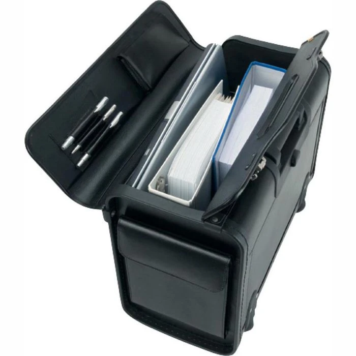 Alassio Pilotenkoffer Silvana 92301, Trolley, Kunstleder, Mit Laptopfach, Schwarz 5 Alassio Pilotenkoffer Silvana 92301, Trolley, Kunstleder, Mit Laptopfach, Schwarz – Bild 3
