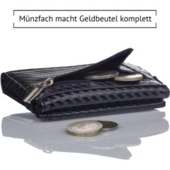 Kronenschein Geldbörse GC-01, Kunstleder, Carbon, Slim Wallet Herren RFID Schutz Kompaktes Münzfach -Eastpak Shop eab4a58dcfe6b6e35faca53118987a1640bc35a3 geldboerse kronenschein gc 01 kunstleder carbon