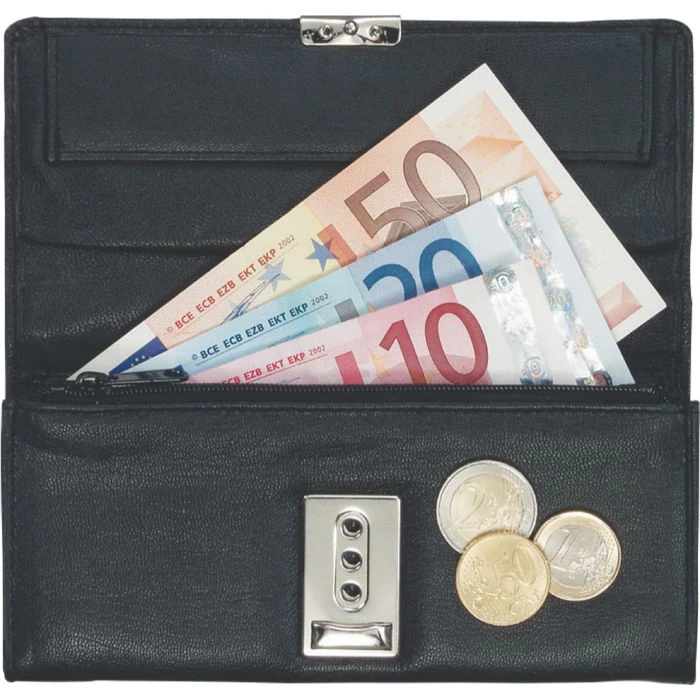 Alassio Kellnerbörse 42063, Schwarz, Echt Leder, 17,5 X 10cm, Klarsichtfach 5 Alassio Kellnerbörse 42063, Schwarz, Echt Leder, 17,5 X 10cm, Klarsichtfach – Bild 3