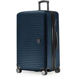Hauptstadtkoffer Reisekoffer Mitte Hartschale, Trolley 4 Rollen, Blau, 130Liter, 75cm Größe XL