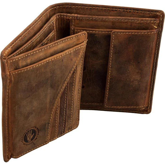 Greenburry Geldbörse Vintage 1701-25, Echt Leder, Herren, Münzfach, Druckknopf, Braun 6 Greenburry Geldbörse Vintage 1701-25, Echt Leder, Herren, Münzfach, Druckknopf, Braun – Bild 4