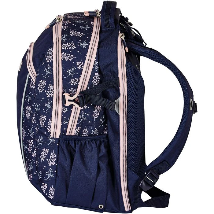 Herlitz Schulrucksack Ultimate Blossom, 50038039, Blüten, Für Mädchen, Dunkelblau / Rosa 7 Herlitz Schulrucksack Ultimate Blossom, 50038039, Blüten, Für Mädchen, Dunkelblau / Rosa – Bild 5