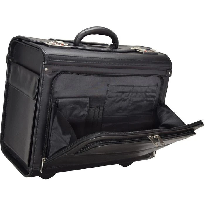 D&N Pilotenkoffer Business & Travel 2872, Trolley, Kunstleder Nappa Optik, Schwarz, 39L 4 D&N Pilotenkoffer Business & Travel 2872, Trolley, Kunstleder Nappa Optik, Schwarz, 39L – Bild 2